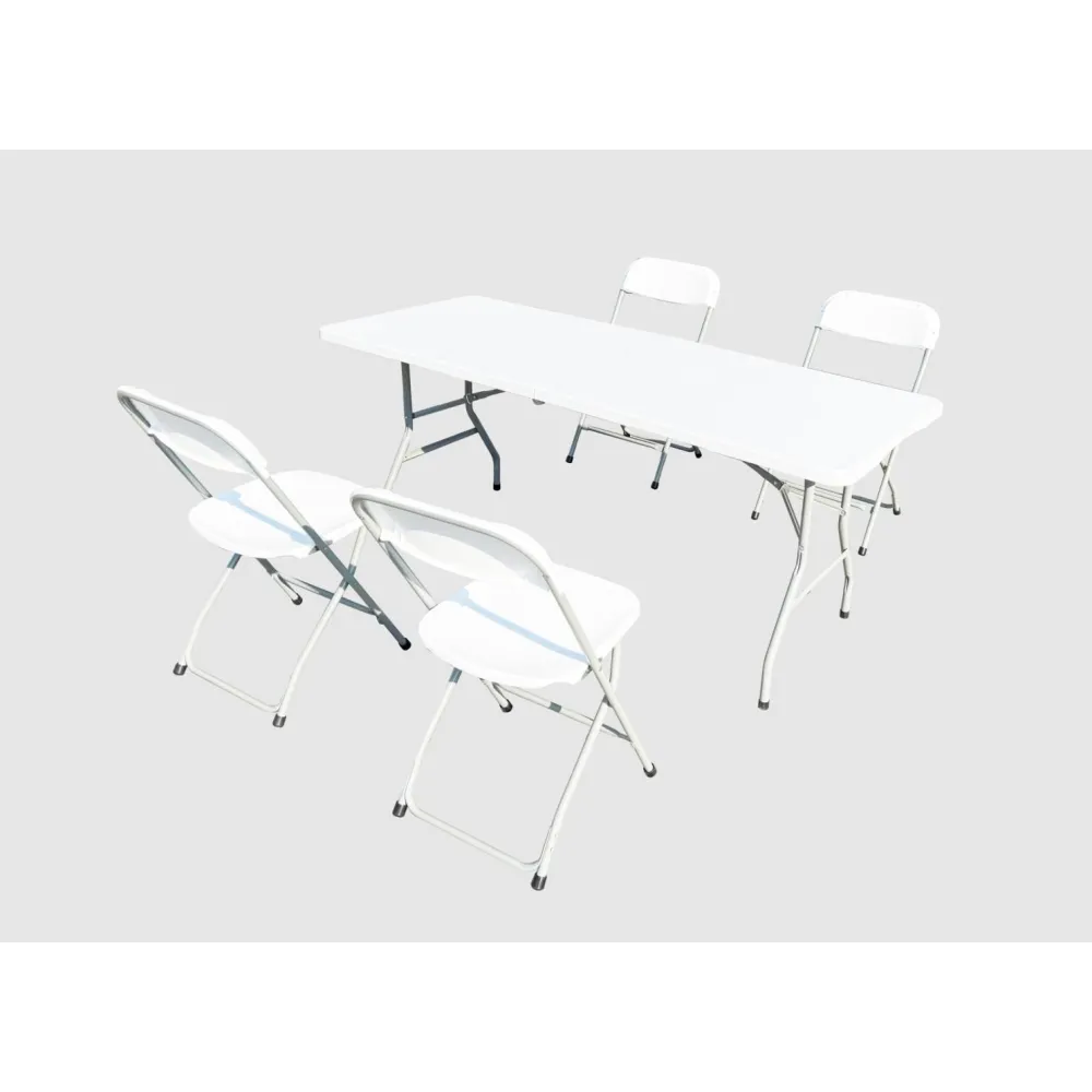 HR SET MASA CU 4 SCAUNE PLASTIC PLIABILE