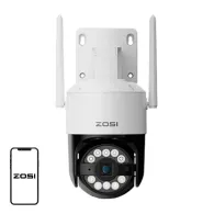 ZOSI C296 WiFi 8MP dual Pan Tilt IP66 cameră de exterior + card microSD de 32GB