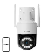ZOSI C296 WiFi 8MP dual Pan Tilt IP66 cameră de exterior + card microSD de 32GB