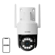 ZOSI C296 WiFi 8MP dual Pan Tilt IP66 cameră de exterior + card microSD de 32GB
