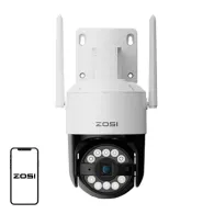 ZOSI C296 WiFi 8MP dual Pan Tilt IP66 cameră de exterior + card microSD de 32GB