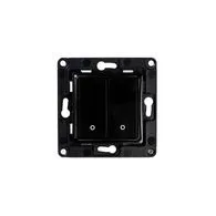 Comutator de perete Shelly 2 butoane (negru)