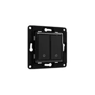 Comutator de perete Shelly 2 butoane (negru)