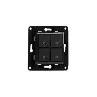 Comutator de perete Shelly 4 butoane (negru)