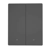 Comutator inteligent de perete WiFi SONOFF M5-2C-80 (2-canale, pentru cadru, grafit)