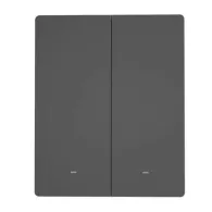 Comutator inteligent de perete WiFi SONOFF M5-2C-80 (2-canale, pentru cadru, grafit)