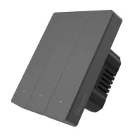 Comutator inteligent de perete WiFi SONOFF M5-3C-80 (3-canale, pentru cadru, grafit)