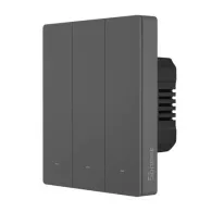 Comutator inteligent de perete WiFi SONOFF M5-3C-80 (3-canale, pentru cadru, grafit)