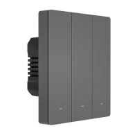 Comutator inteligent de perete WiFi SONOFF M5-3C-80 (3-canale, pentru cadru, grafit)