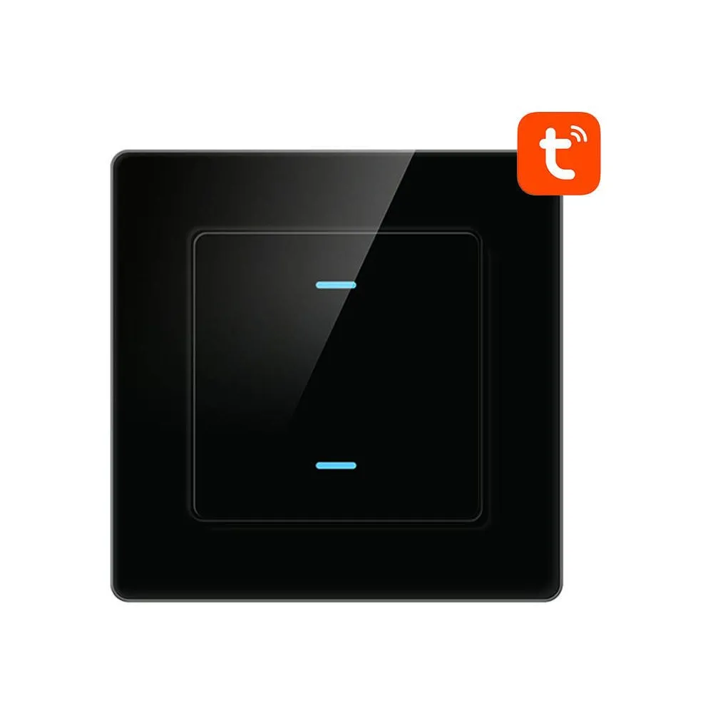 Comutator tactil WiFi Avatto N-TS10-B2 Double TUYA (negru)