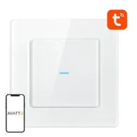 Comutator tactil WiFi Avatto N-TS10-W1 Single TUYA (alb)