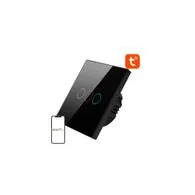 Comutator tactil WiFi Avatto TS02-EU-B3 Triple TUYA (negru)