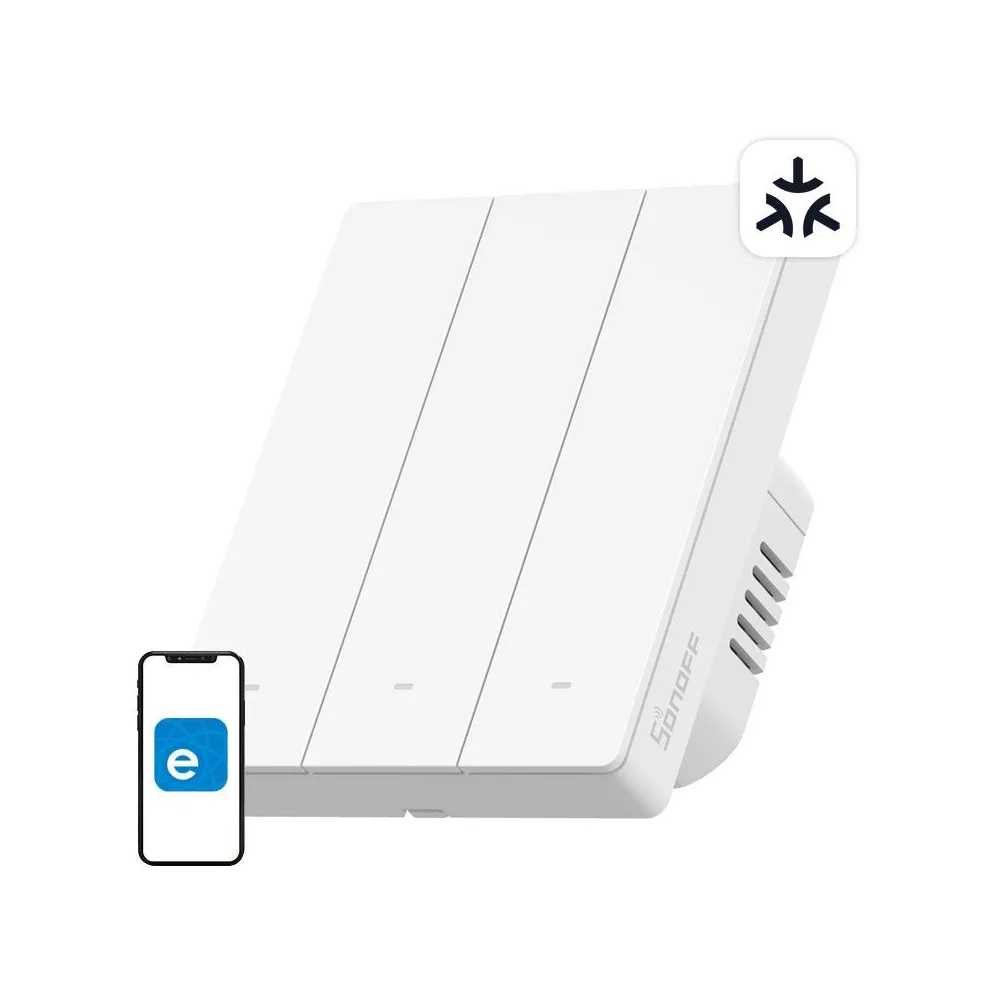 M5-3C-80W Comutator de perete inteligent Matter (3 canale, pentru cadru)