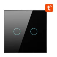 ZigBee Avatto ZTS02-EU-B2 Comutator tactil Dual TUYA (negru)