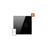 ZigBee Avatto ZTS02-EU-B2 Comutator tactil Dual TUYA (negru)