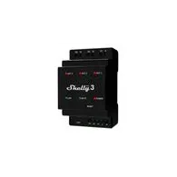 Comutator inteligent pentru șină DIN Shelly Pro 3 cu contacte uscate, 3 canale