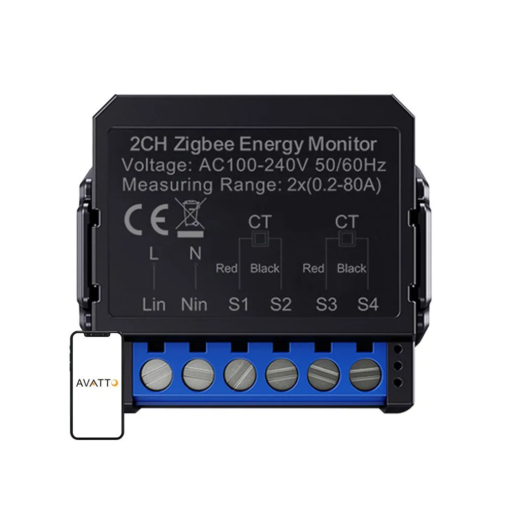 Contor de energie inteligent bi-direcțional ZigBee Avatto ZWPM16-2