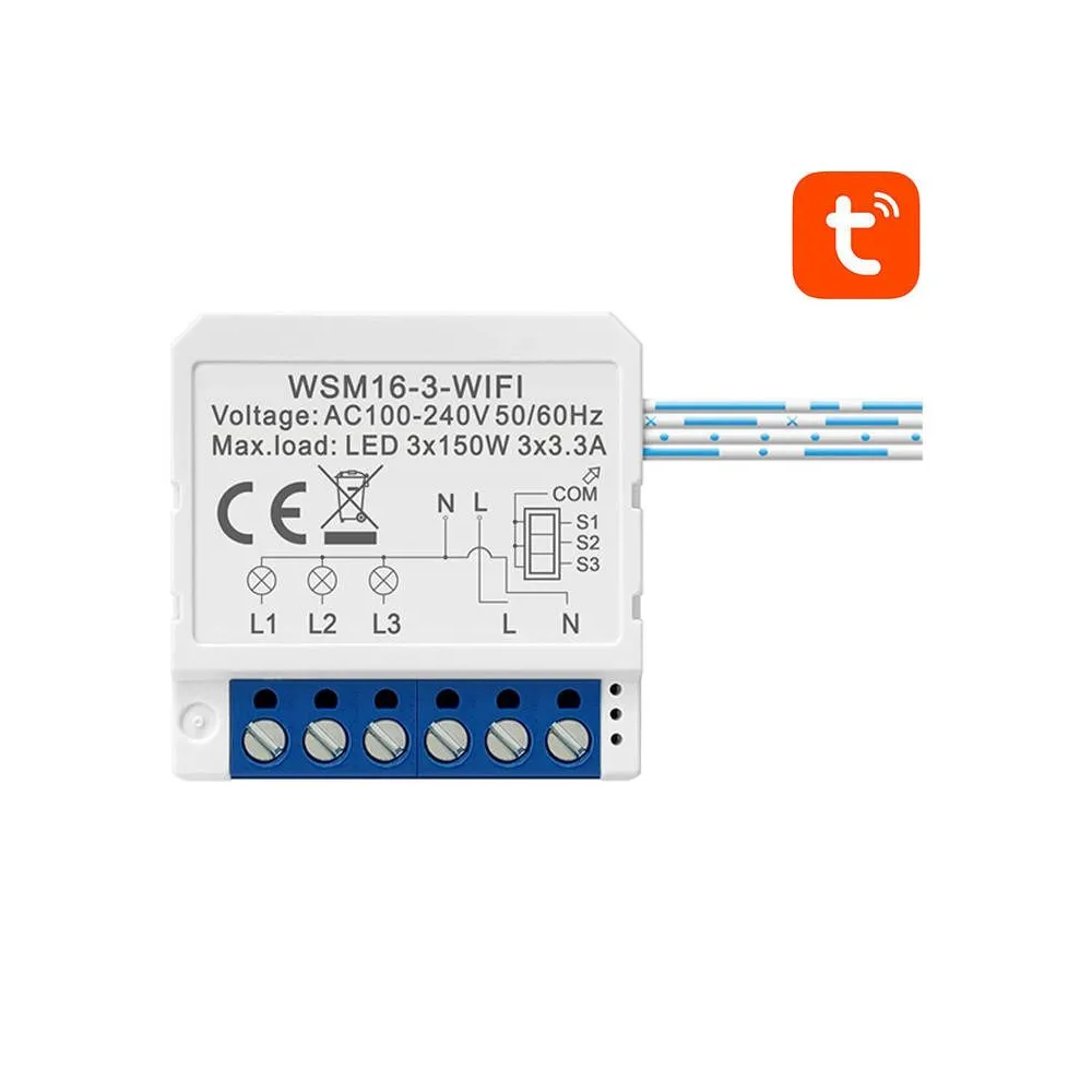 Întrerupător de perete inteligent Avatto WSM16-W3 TUYA Wi-Fi
