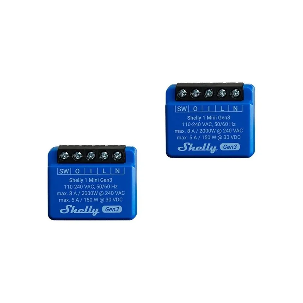 Set de 2 controlere Shelly 1 Mini Gen3