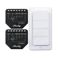 Set of 2 Blind/curtain WiFi controllers Shelly Shutter + BLU RC Button 4
