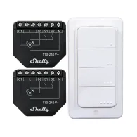 Set of 2 Blind/curtain WiFi controllers Shelly Shutter + BLU RC Button 4
