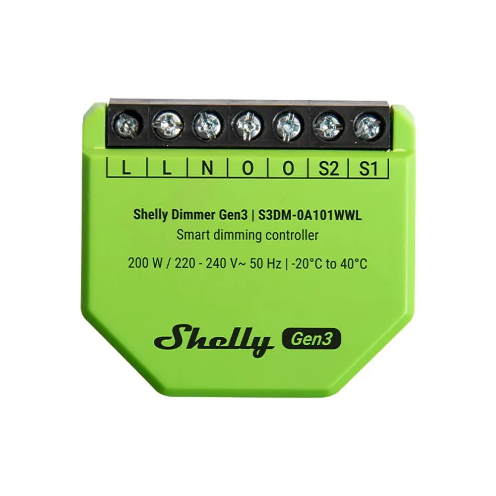 Shelly Dimmer Gen3 Controler de lumină WiFi