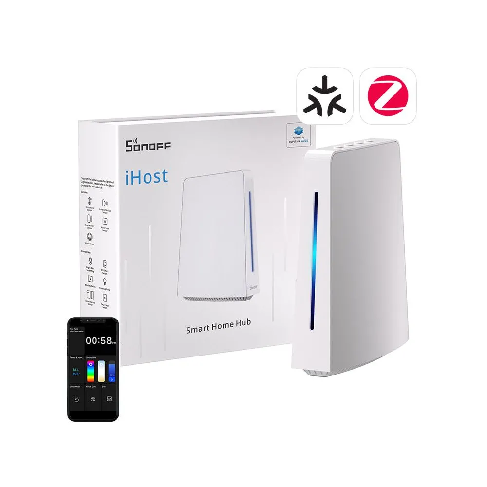 iHost Hub WiFi gateway, ZigBee, Bluetooth, Matter SONOFF AIBridge-26, 4GB, LAN