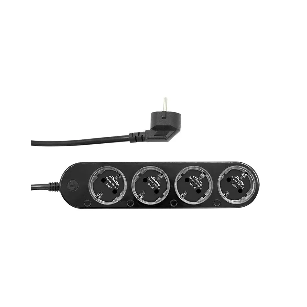 Smart 12A Shelly Power Strip 4 Gen4 Zigbee/Matter negru