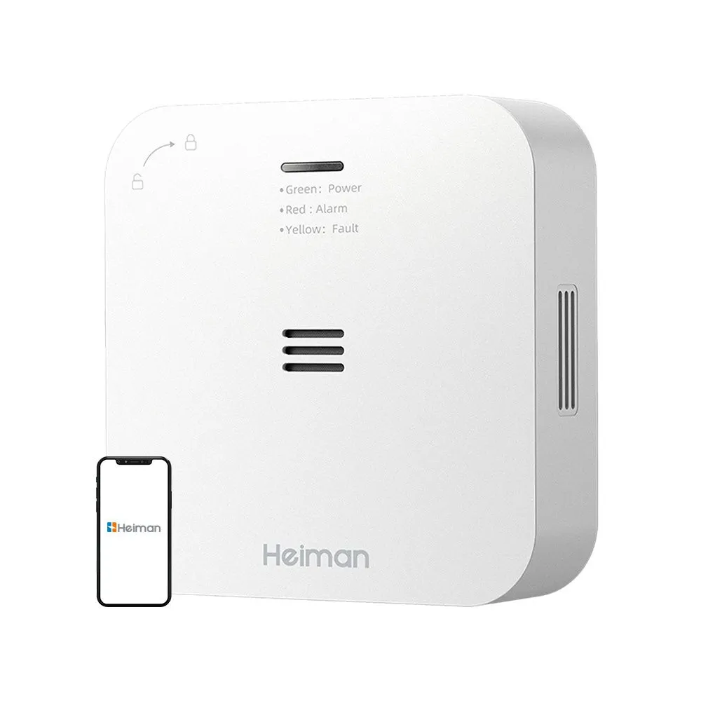 Alarmă fără fir CO Heiman HM-720ES-W Interlinked