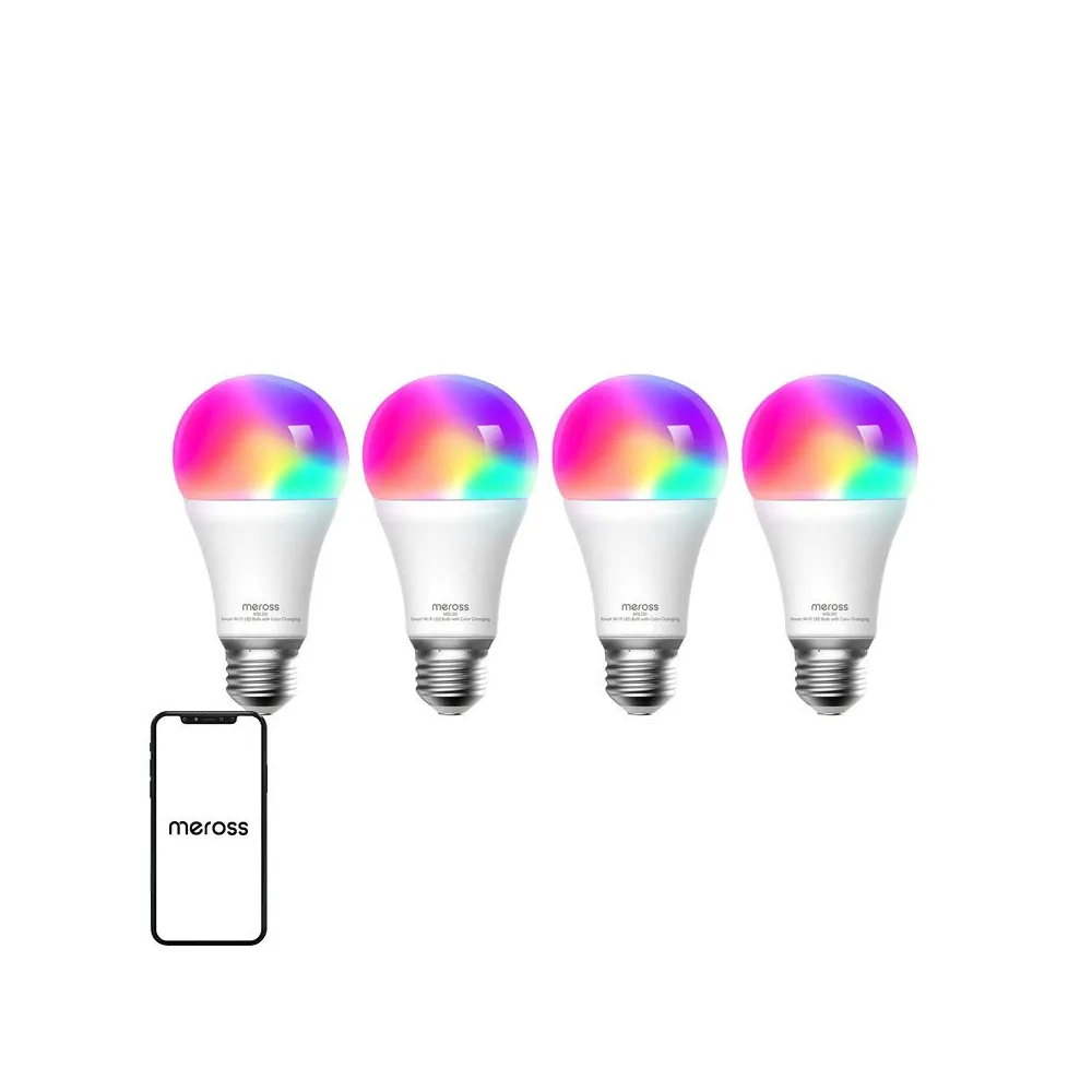 Meross MSL120 Bec LED inteligent WiFi (HomeKit) (pachet de patru)