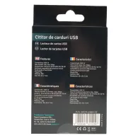 CARD READER extern SPACER, interfata USB 3.0, citeste/scrie: SD, micro SD, Negru, "SPCR-USB3-02"