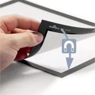 Display magnetic Durable Duraframe, A4, negru, 2 bucati/set
