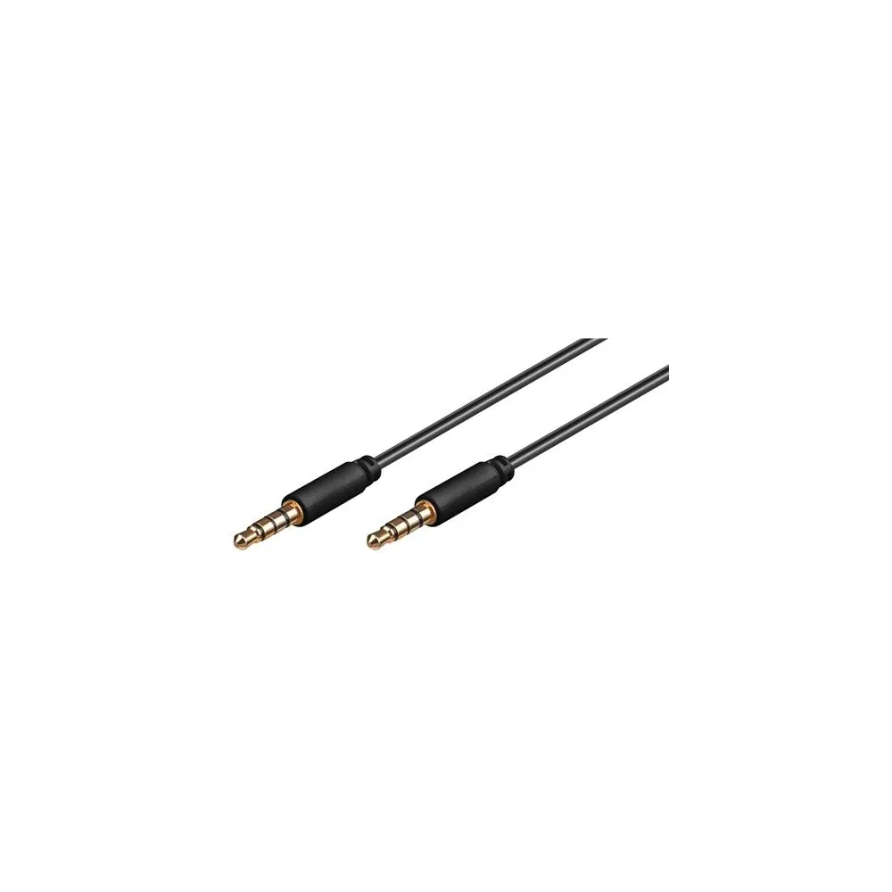 Cablu audio 4p pentru iPhone, iPad, iPod 1.5m negru, resigilat