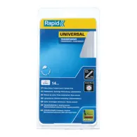 Rapid 40107362, set 14 batoane de adeziv, universale, transparente, 12 x 190 mm
