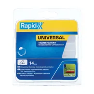 Rapid 40107946, set 14 batoane de adeziv, universale, transparente, 12 x 94 mm