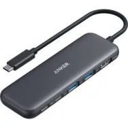DOCKING Station Anker 5-in-1, porturi: 2 x USB-C, 2 x USB-A, HDMI 4K @30Hz, , 5 Gbps, PD 85W, conectare prin USB-C, , gri, "A835