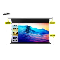 Ecran de proiectie electric tensionat de perete/tavan Blackmount, 240x135 cm, Format 16:9