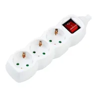 Multipriza 3 prize, intrerupator, alb Technik MT-004