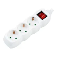 Multipriza 3 prize, intrerupator, alb Technik MT-004