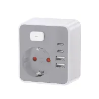 Stecher Schuko, 2x USB-A, 2x USB-C, intrerupator Technik TPA34