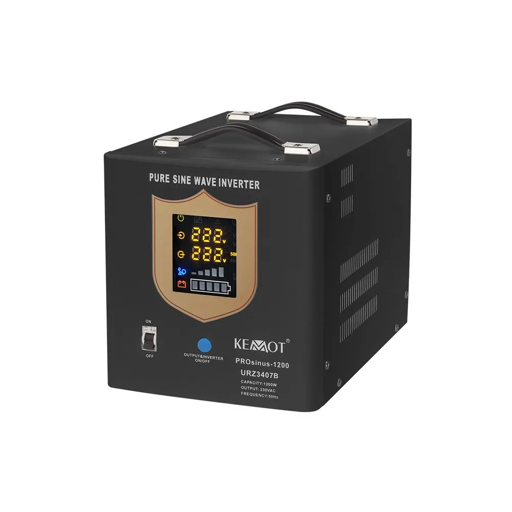 UPS CU SINUS PUR - 12V / 1200W / NEGRU