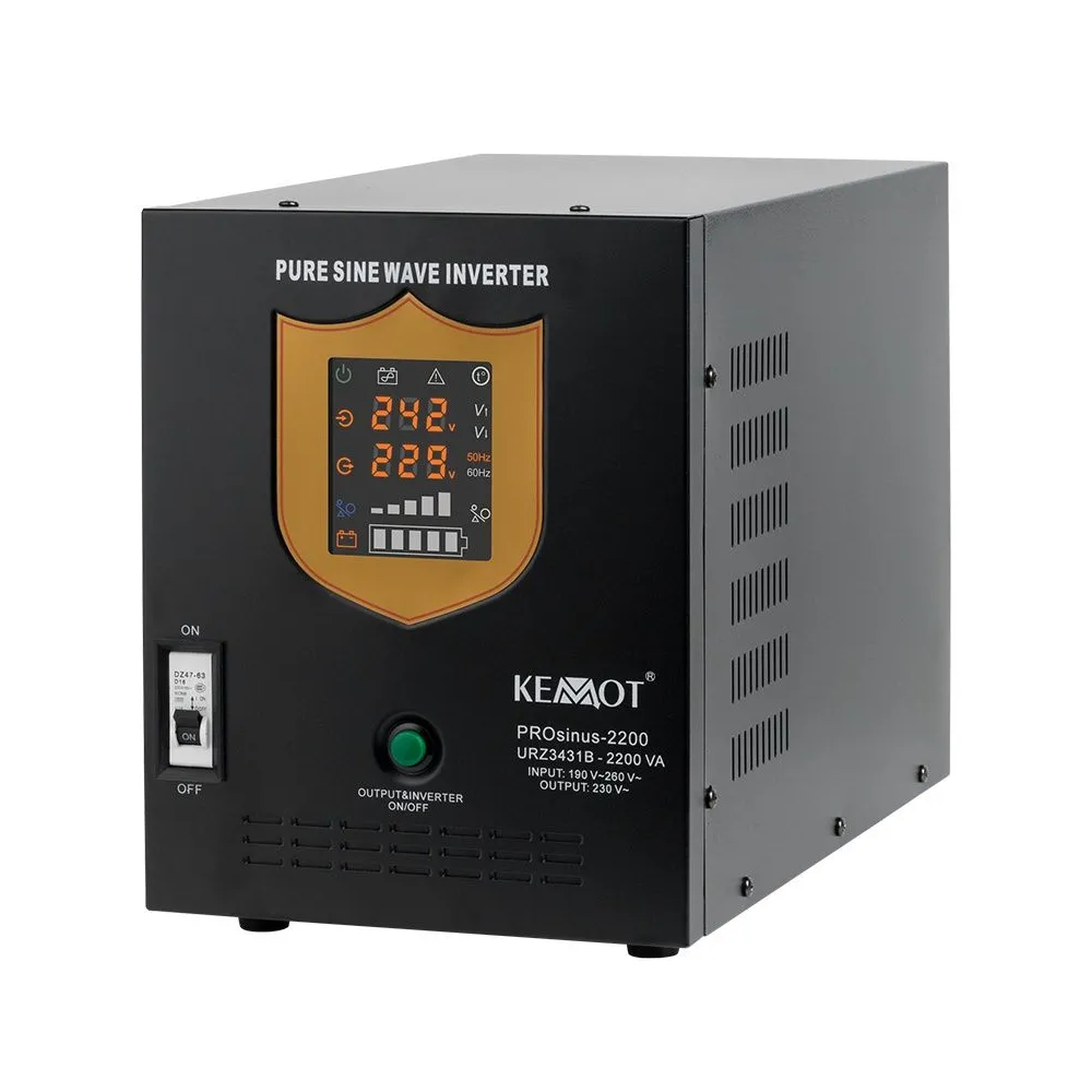 UPS CU SINUS PUR - 12V / 1600W / NEGRU