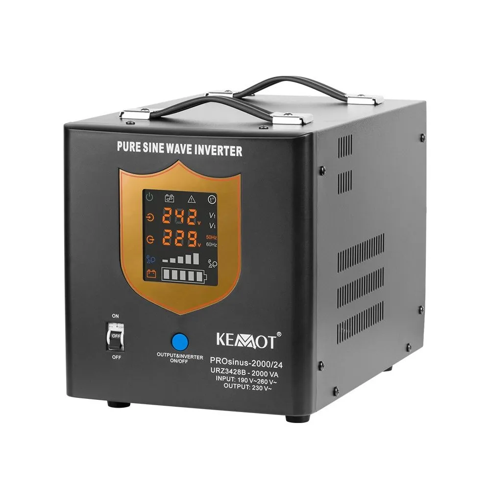 UPS CU SINUS PUR - 24V / 1400W / NEGRU