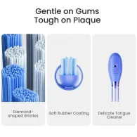 Periuta de dinti sonica Oclean Ease, Functii: smart timer 2 min, 2 moduri de utilizare, 45 dB, IPX7 waterproof, durata baterie p