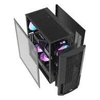 Carcasă pentru computer Darkflash DF2100 (negru) + 4 ventilatoare ARGB
