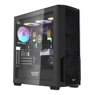 Carcasă pentru computer Darkflash DF2100 (negru) + 4 ventilatoare ARGB