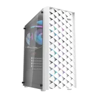 Carcasă pentru computer Darkflash DK351 (alb) + 4 ventilatoare RGB
