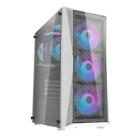Carcasă pentru computer Darkflash DK352 Plus (alb și negru) + 4 ventilatoare ARGB