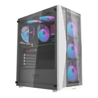 Carcasă pentru computer Darkflash DK352 Plus (alb și negru) + 4 ventilatoare ARGB