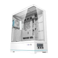 Carcasă pentru computer Darkflash DY451L PRO (alb) + 1 ventilator